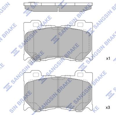 Hi-Q SP1471 - Гальмівні колодки, дискові гальма autocars.com.ua