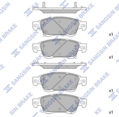 Hi-Q SP1478 - Гальмівні колодки, дискові гальма autocars.com.ua