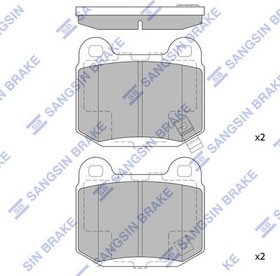 Hi-Q SP1495 - Тормозные колодки, дисковые, комплект avtokuzovplus.com.ua