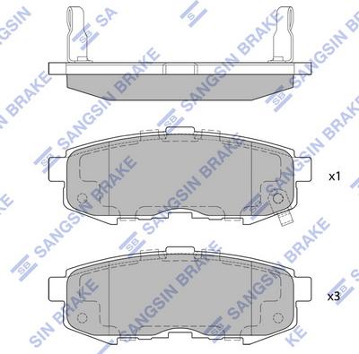 Hi-Q SP1520 - Тормозные колодки, дисковые, комплект avtokuzovplus.com.ua