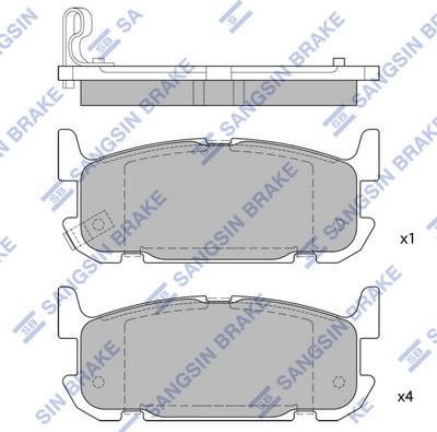 Hi-Q SP1525 - Тормозные колодки, дисковые, комплект avtokuzovplus.com.ua