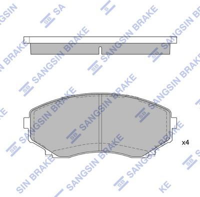 Hi-Q SP1527 - Тормозные колодки, дисковые, комплект avtokuzovplus.com.ua