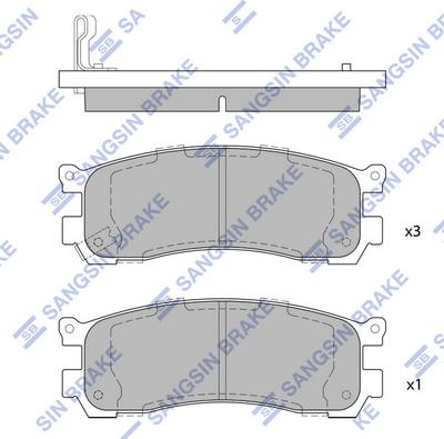 Hi-Q SP1528 - Тормозные колодки, дисковые, комплект avtokuzovplus.com.ua