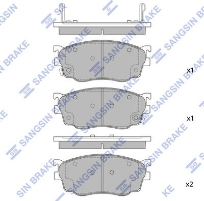 Hi-Q SP1529 - Тормозные колодки, дисковые, комплект avtokuzovplus.com.ua