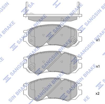 Hi-Q SP1542 - Гальмівні колодки, дискові гальма autocars.com.ua