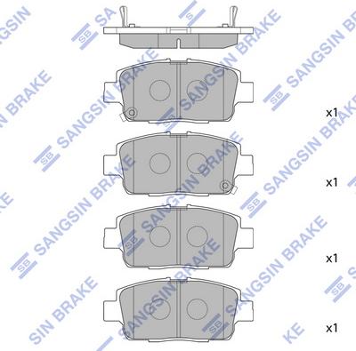 Hi-Q SP1555 - Гальмівні колодки, дискові гальма autocars.com.ua