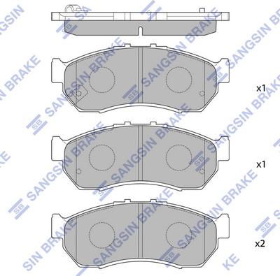 Hi-Q SP1556 - Гальмівні колодки, дискові гальма autocars.com.ua