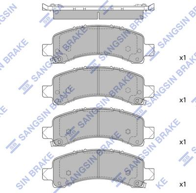 Hi-Q SP1558A - Гальмівні колодки, дискові гальма autocars.com.ua