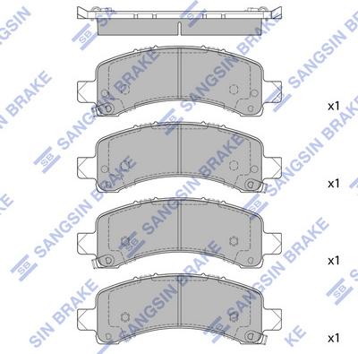 Hi-Q SP1558 - Гальмівні колодки, дискові гальма autocars.com.ua