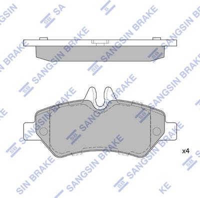 Hi-Q SP1562 - Тормозные колодки, дисковые, комплект avtokuzovplus.com.ua