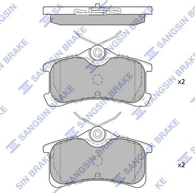 Hi-Q SP1575 - Тормозные колодки, дисковые, комплект avtokuzovplus.com.ua