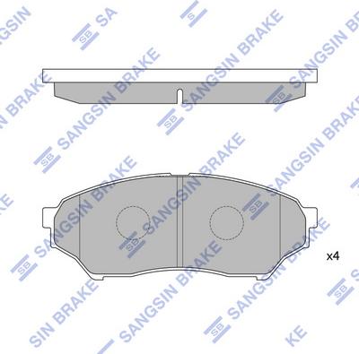 Hi-Q SP1585 - Тормозные колодки, дисковые, комплект avtokuzovplus.com.ua