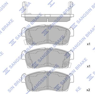 Hi-Q SP1592A - Гальмівні колодки, дискові гальма autocars.com.ua