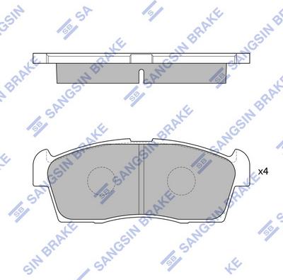 Hi-Q SP1592 - Тормозные колодки, дисковые, комплект avtokuzovplus.com.ua