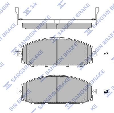 Hi-Q SP1599 - Гальмівні колодки, дискові гальма autocars.com.ua