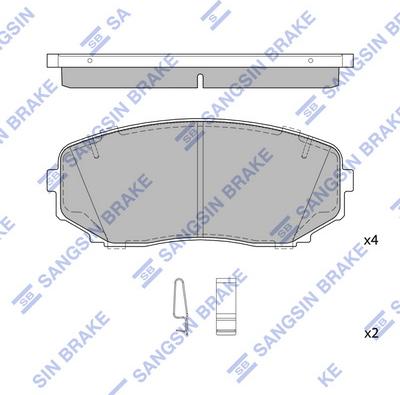 Hi-Q SP1603A - Тормозные колодки, дисковые, комплект avtokuzovplus.com.ua