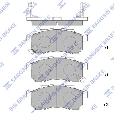 Hi-Q SP1609 - Тормозные колодки, дисковые, комплект avtokuzovplus.com.ua