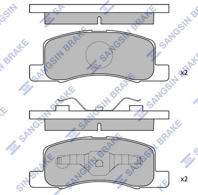 Hi-Q SP1613 - Тормозные колодки, дисковые, комплект avtokuzovplus.com.ua