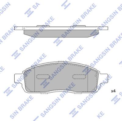 Hi-Q SP1625 - Тормозные колодки, дисковые, комплект avtokuzovplus.com.ua