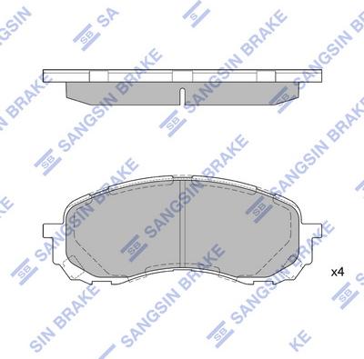 Hi-Q SP1629 - Тормозные колодки, дисковые, комплект avtokuzovplus.com.ua