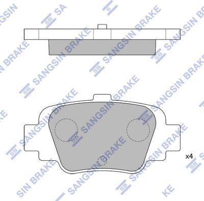 Hi-Q SP1630 - Тормозные колодки, дисковые, комплект avtokuzovplus.com.ua