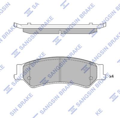 Hi-Q SP1636 - Тормозные колодки, дисковые, комплект avtokuzovplus.com.ua