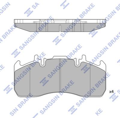 Hi-Q SP1658 - Тормозные колодки, дисковые, комплект avtokuzovplus.com.ua