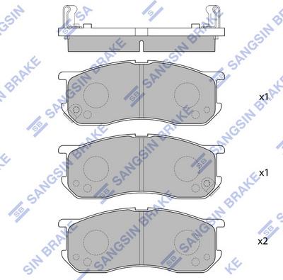 Hi-Q SP1663 - Гальмівні колодки, дискові гальма autocars.com.ua