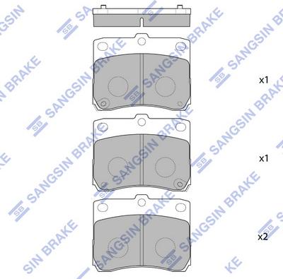 Hi-Q SP1664 - Тормозные колодки, дисковые, комплект avtokuzovplus.com.ua