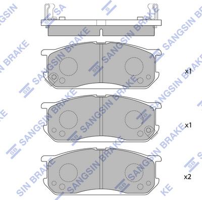 Hi-Q SP1665 - Гальмівні колодки, дискові гальма autocars.com.ua