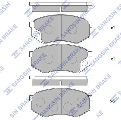 Hi-Q SP1677 - Тормозные колодки, дисковые, комплект avtokuzovplus.com.ua