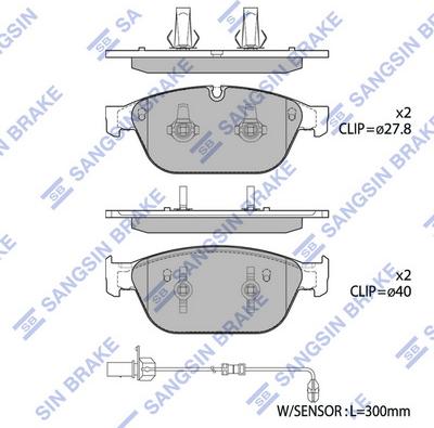 Hi-Q SP1694 - Тормозные колодки, дисковые, комплект avtokuzovplus.com.ua