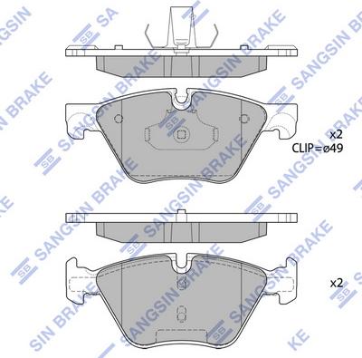 Hi-Q SP1699 - Тормозные колодки, дисковые, комплект avtokuzovplus.com.ua