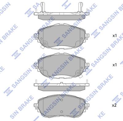 Hi-Q SP 1700 - Тормозные колодки, дисковые, комплект avtokuzovplus.com.ua