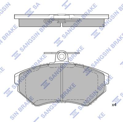 Hi-Q SP1708 - Тормозные колодки, дисковые, комплект avtokuzovplus.com.ua