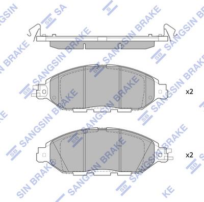 Hi-Q SP1713 - Гальмівні колодки, дискові гальма autocars.com.ua