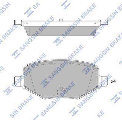 Hi-Q SP1717A - Тормозные колодки, дисковые, комплект avtokuzovplus.com.ua