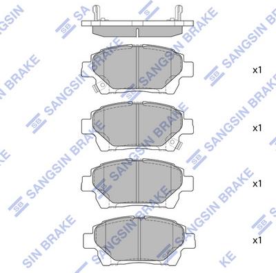 Hi-Q SP1718 - Гальмівні колодки, дискові гальма autocars.com.ua