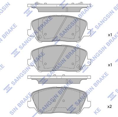 Hi-Q SP1720 - Тормозные колодки, дисковые, комплект avtokuzovplus.com.ua