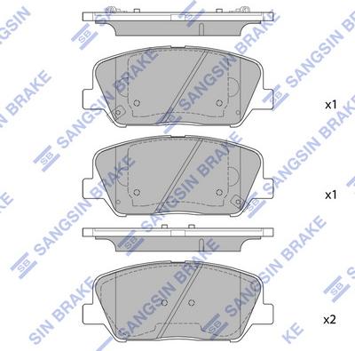 Hi-Q SP1721 - Тормозные колодки, дисковые, комплект avtokuzovplus.com.ua