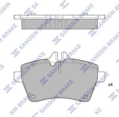 Hi-Q SP1749 - Тормозные колодки, дисковые, комплект avtokuzovplus.com.ua