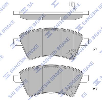 Hi-Q SP1751 - Гальмівні колодки, дискові гальма autocars.com.ua