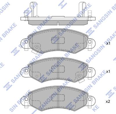 Hi-Q SP1754 - Тормозные колодки, дисковые, комплект avtokuzovplus.com.ua