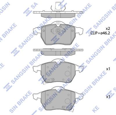 Hi-Q SP1757 - Тормозные колодки, дисковые, комплект avtokuzovplus.com.ua