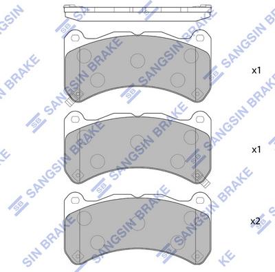 Hi-Q SP1775 - Тормозные колодки, дисковые, комплект avtokuzovplus.com.ua