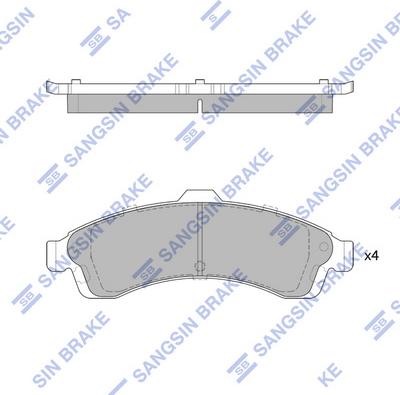 Hi-Q SP1781 - Тормозные колодки, дисковые, комплект avtokuzovplus.com.ua