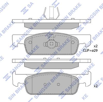 Hi-Q SP1787A - Гальмівні колодки, дискові гальма autocars.com.ua