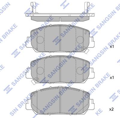 Hi-Q SP1789 - Тормозные колодки, дисковые, комплект avtokuzovplus.com.ua