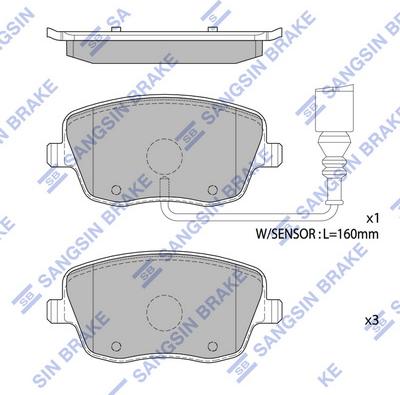 Hi-Q SP1806A - Тормозные колодки, дисковые, комплект avtokuzovplus.com.ua