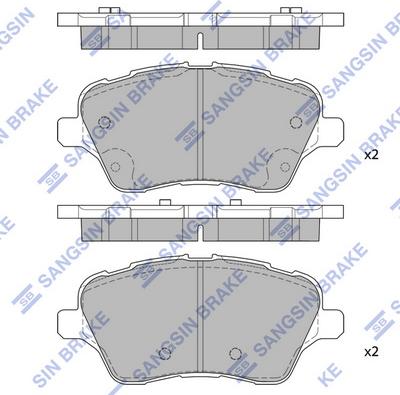 Hi-Q SP1811 - Тормозные колодки, дисковые, комплект avtokuzovplus.com.ua